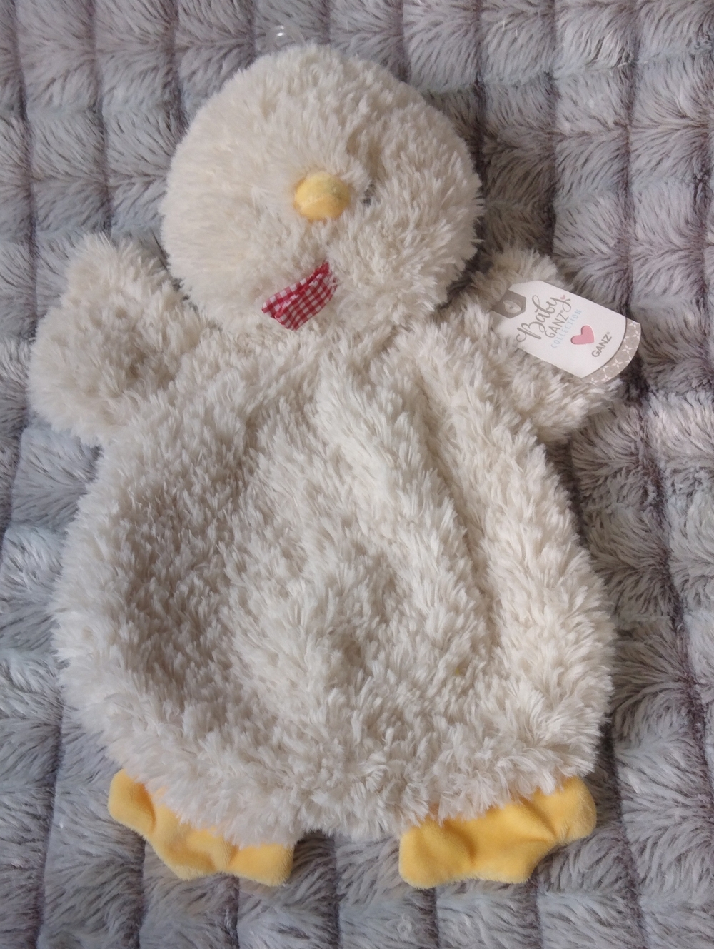 GANZ Baby Collection Heart Tag Plush Lovey - Cream, Pink, Gray